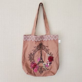 アクシーズファム(axes femme)の薔薇刺繍入りトートバッグ(トートバッグ)