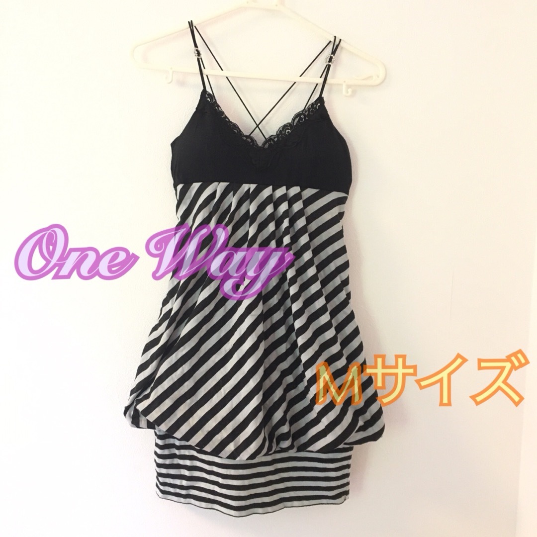 one*way(ワンウェイ)の【ワンウェイ】カップ付きキャミワンピ＊Mサイズ レディースのワンピース(ミニワンピース)の商品写真