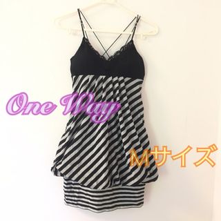 ワンウェイ(one*way)の【ワンウェイ】カップ付きキャミワンピ＊Mサイズ(ミニワンピース)