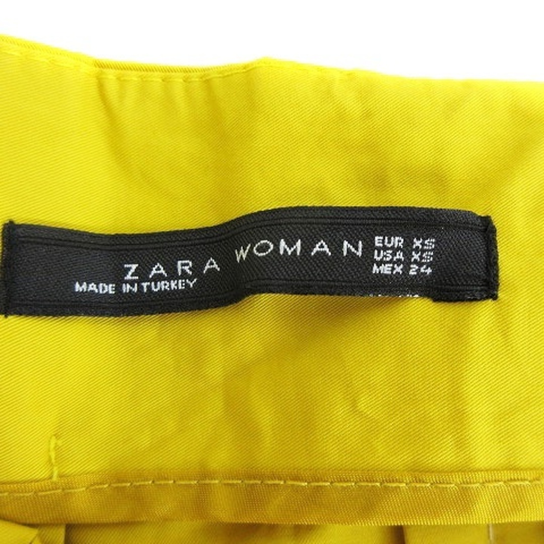 ザラウーマン スカート フレア ミモレ丈 サイドファスナー XS 黄 ボトムス レディースのスカート(ロングスカート)の商品写真