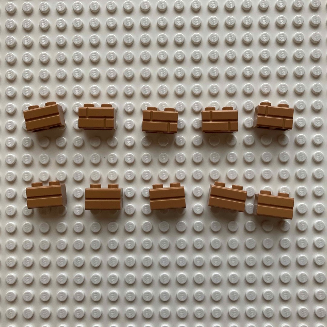 Lego(レゴ)のLego 1x2 レンガ　ヌガー系　10個セット キッズ/ベビー/マタニティのおもちゃ(知育玩具)の商品写真