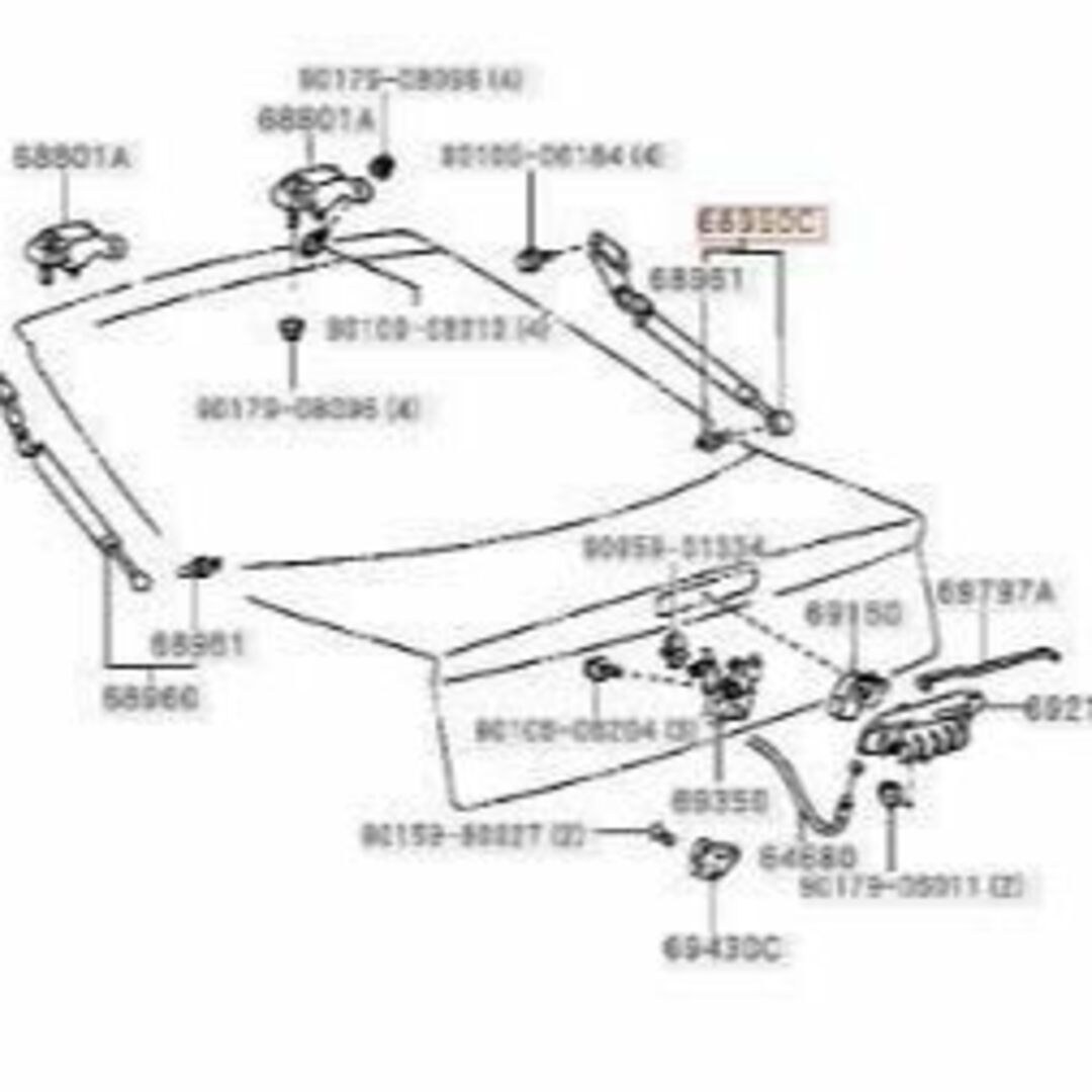 トヨタ 純正 セリカ CELICA バックドア ステーASSY 左右セット