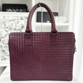 ボッテガヴェネタ(Bottega Veneta)のボッテガヴェネタ　ビジネスバッグ　イントレチャート　バーガンディー　美品☆(ビジネスバッグ)