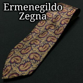 エルメネジルドゼニア(Ermenegildo Zegna)のエルメネジルドゼニア ペイズリー ブラウン ネクタイ A102-S27(ネクタイ)