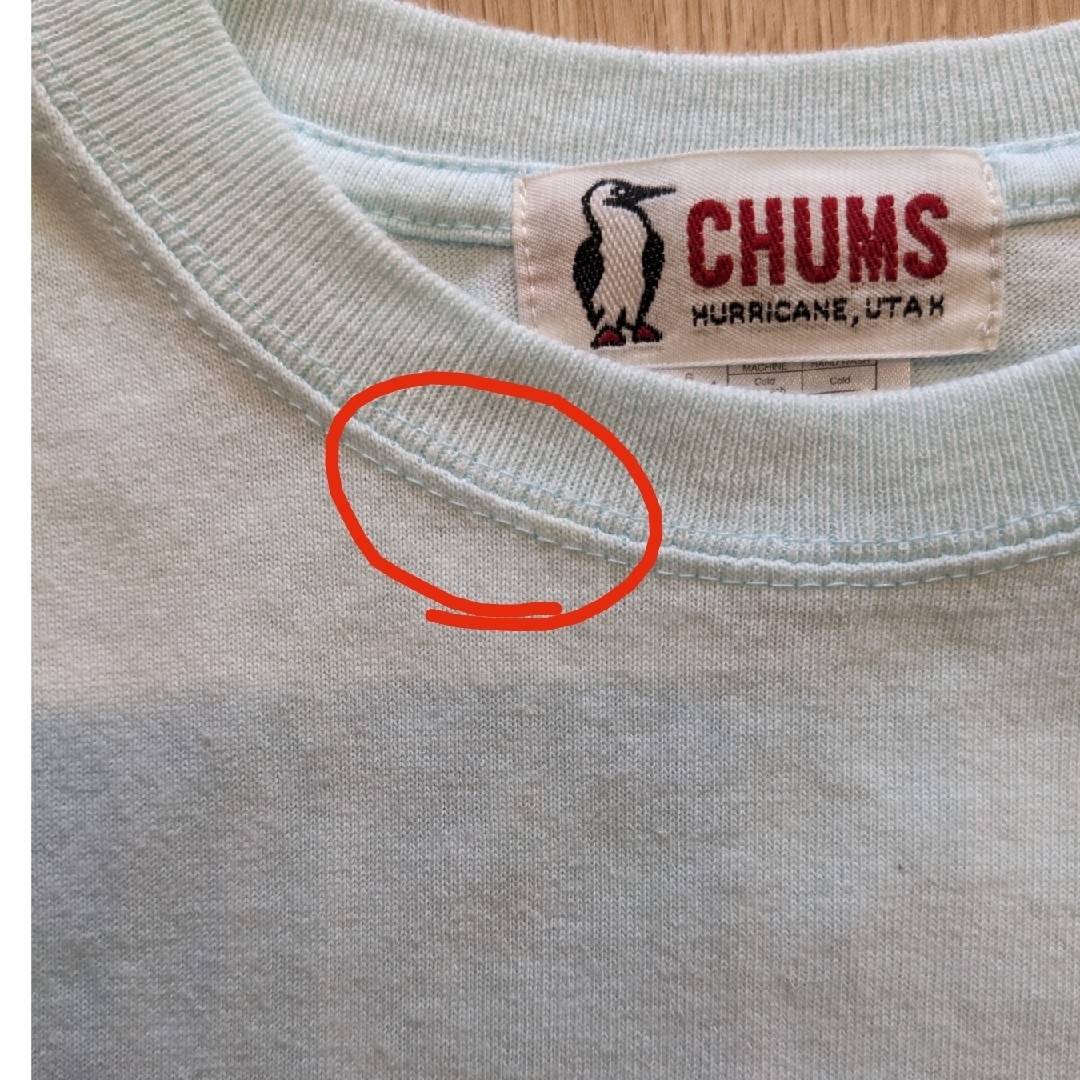 CHUMS(チャムス)のCHUMS　チャムス　半袖　Tシャツ　キッズ　薄水色　110 キッズ/ベビー/マタニティのキッズ服男の子用(90cm~)(Tシャツ/カットソー)の商品写真