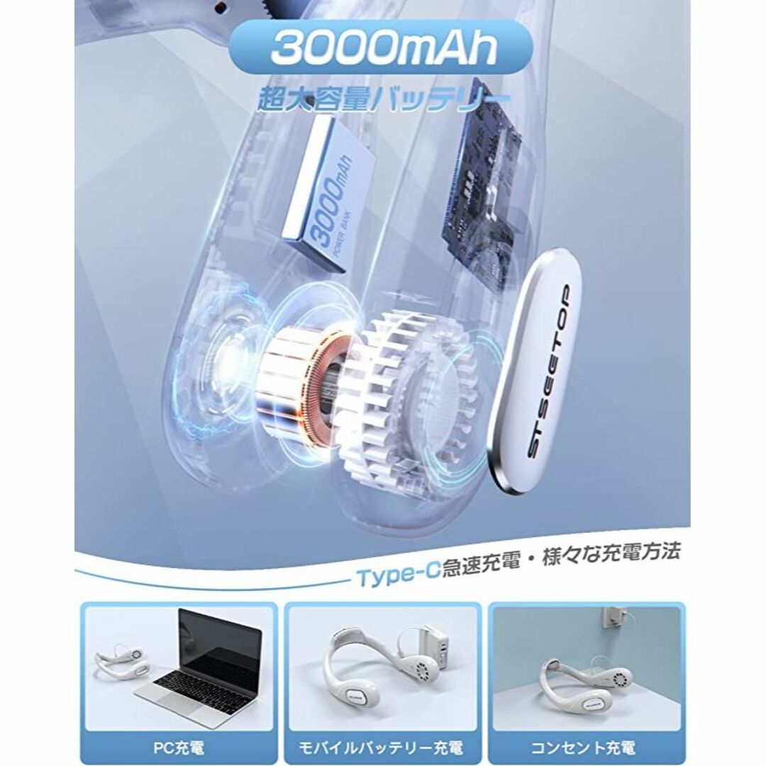 ネッククーラー 首掛け扇風機　22年モデル スマホ/家電/カメラの冷暖房/空調(扇風機)の商品写真