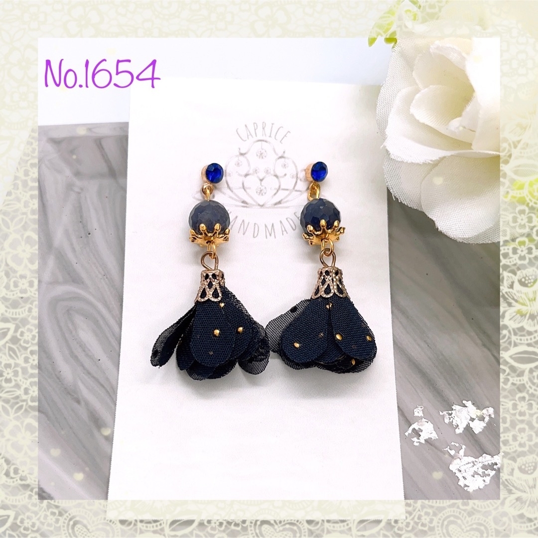 No.1654 ピアス タッセル&天然石 アイオライトの通販 by caprice|ラクマ
