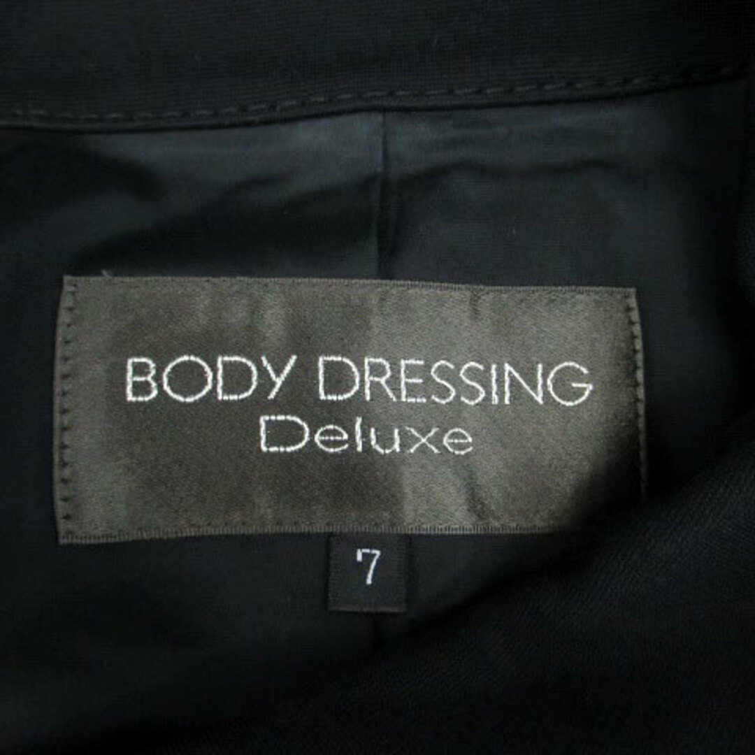 BODY DRESSING Deluxe(ボディドレッシングデラックス)のボディドレッシングデラックス ジャケット スタンドカラー ミドル丈 7 黒 レディースのジャケット/アウター(その他)の商品写真