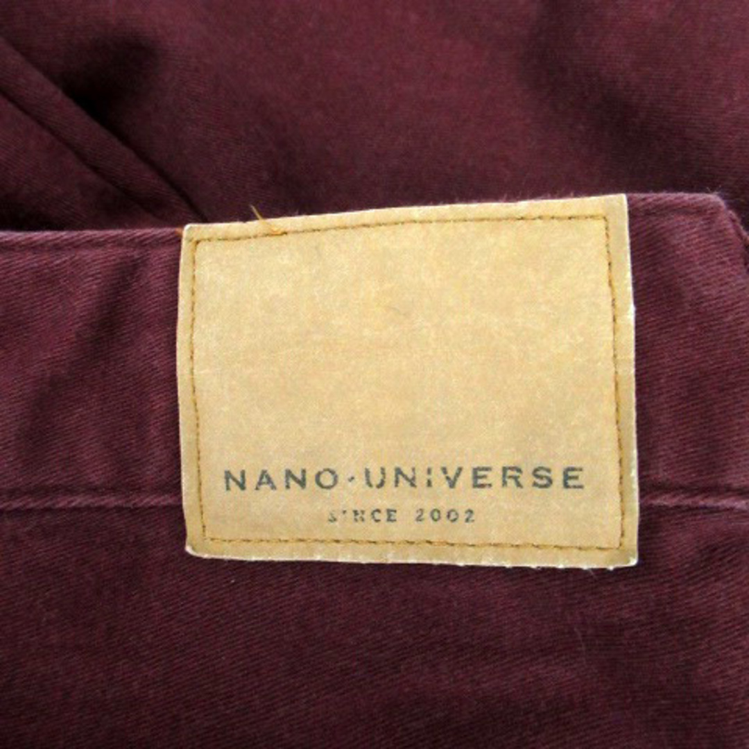 nano・universe(ナノユニバース)のナノユニバース カラーパンツ ストレート アンクル丈 M ボルドー メンズのパンツ(スラックス)の商品写真