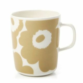 マリメッコ(marimekko)のマリメッコ　マグカップ　ホワイト　ベージュ(グラス/カップ)