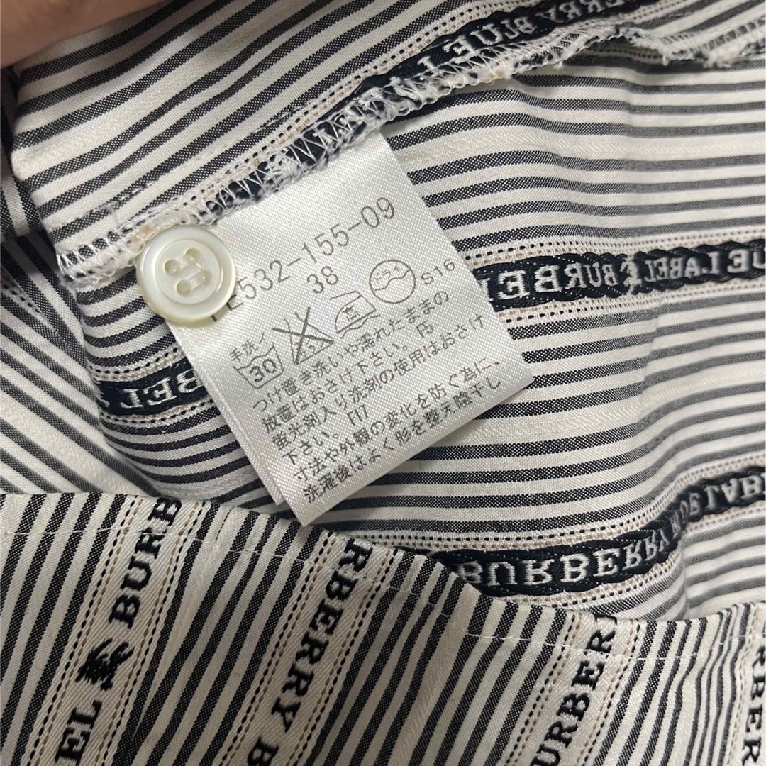 BURBERRY BLUE LABEL(バーバリーブルーレーベル)のバーバリー　ブルーレーベル　半袖シャツ 綿100% レディースのトップス(シャツ/ブラウス(半袖/袖なし))の商品写真