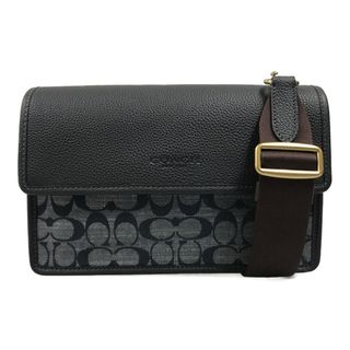 コーチ(COACH)の##COACH コーチ シグネチャー シャンブレーターナー フラップ クロスボディ C8185 デニム(ショルダーバッグ)