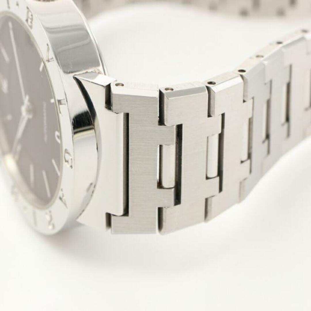 ブルガリブルガリ メンズ 腕時計 自動巻き SS シルバー ブラック文字盤