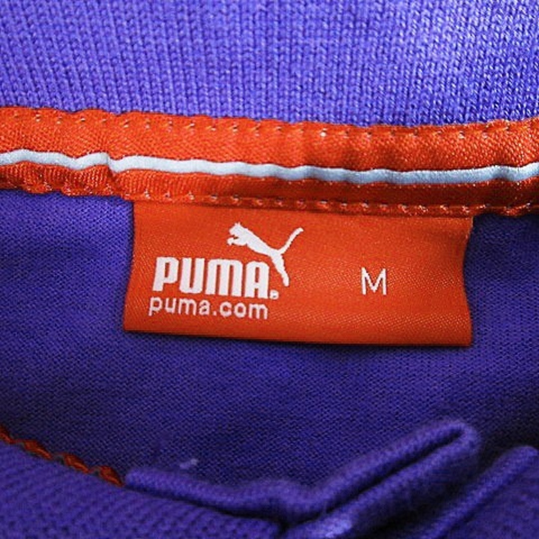 PUMA(プーマ)のプーマ ポロシャツ カットソー 半袖 コットン ワンポイント M 紫 パープル メンズのトップス(ポロシャツ)の商品写真