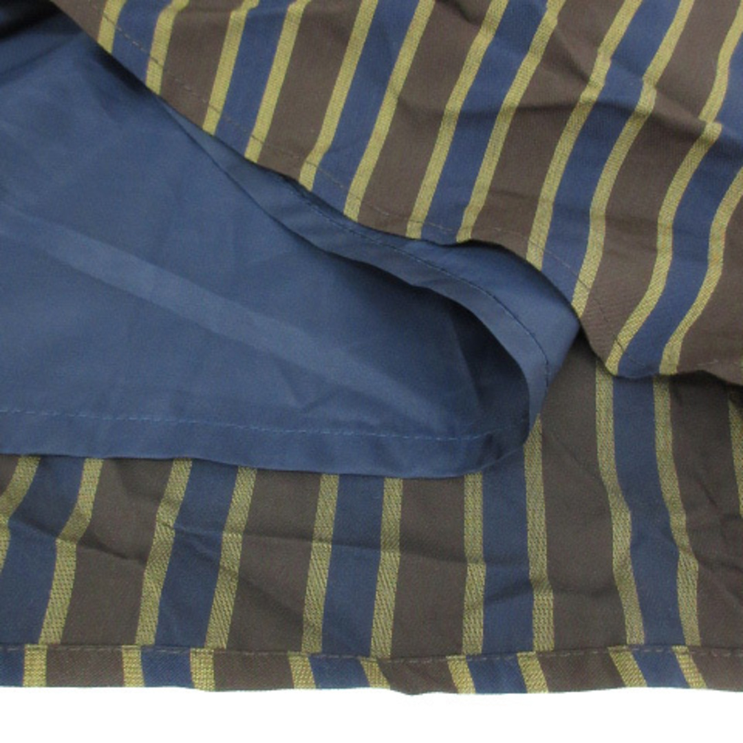 Simplicite(シンプリシテェ)のシンプリシテェ フレアスカート ロング丈 ストライプ柄 F 茶 紺 /FF52 レディースのスカート(ロングスカート)の商品写真