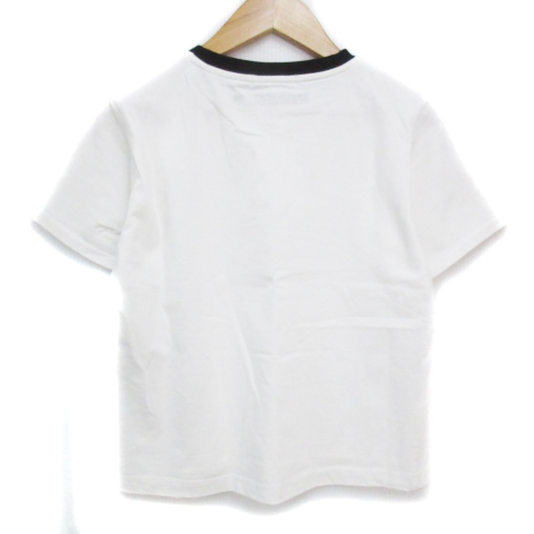 moussy(マウジー)のマウジー Tシャツ カットソー 半袖 クルーネック F 白 黒 /FF39 レディースのトップス(Tシャツ(半袖/袖なし))の商品写真