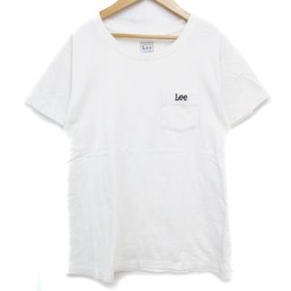 リー(Lee)のリー Tシャツ カットソー 半袖 ラウンドネック ロゴ M 白 黒 /FF25(Tシャツ(半袖/袖なし))