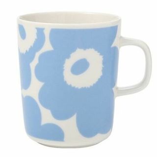 マリメッコ(marimekko)のマリメッコ　ウニッコ　マグカップ 250ml 　スカイブルー×ホワイト(グラス/カップ)