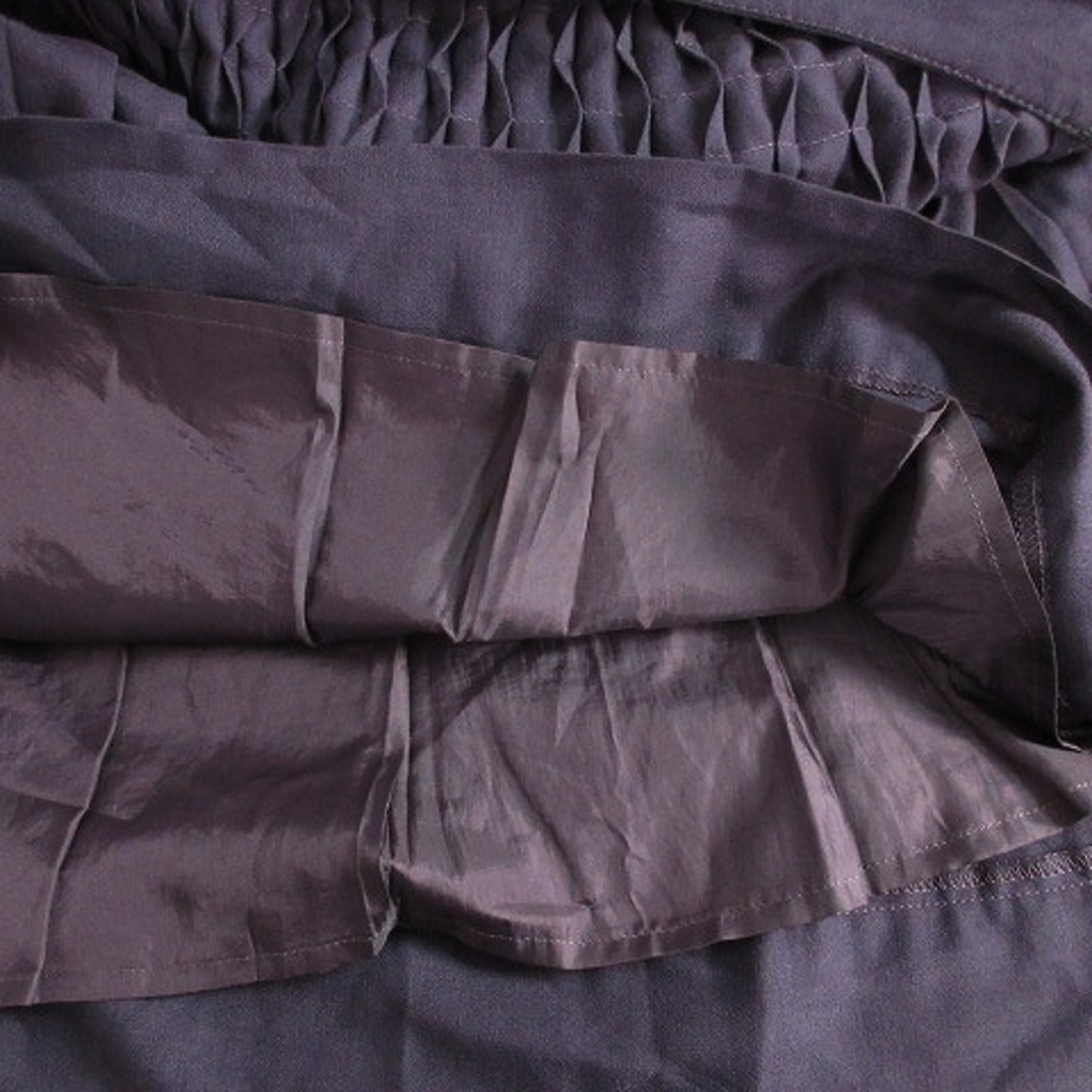 kumikyoku（組曲）(クミキョク)のクミキョク 組曲 スカート フレア プリーツ ひざ丈 薄手 無地 1 紫 レディースのスカート(ひざ丈スカート)の商品写真