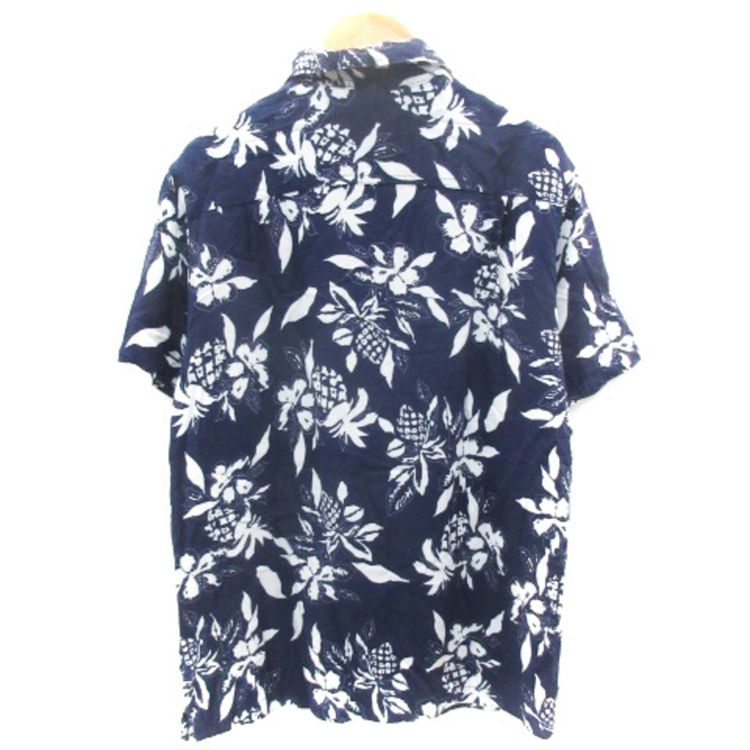other(アザー)のロシェル  カジュアルシャツ 半袖 オープンカラー ボタニカル柄 S 紺 メンズのトップス(シャツ)の商品写真