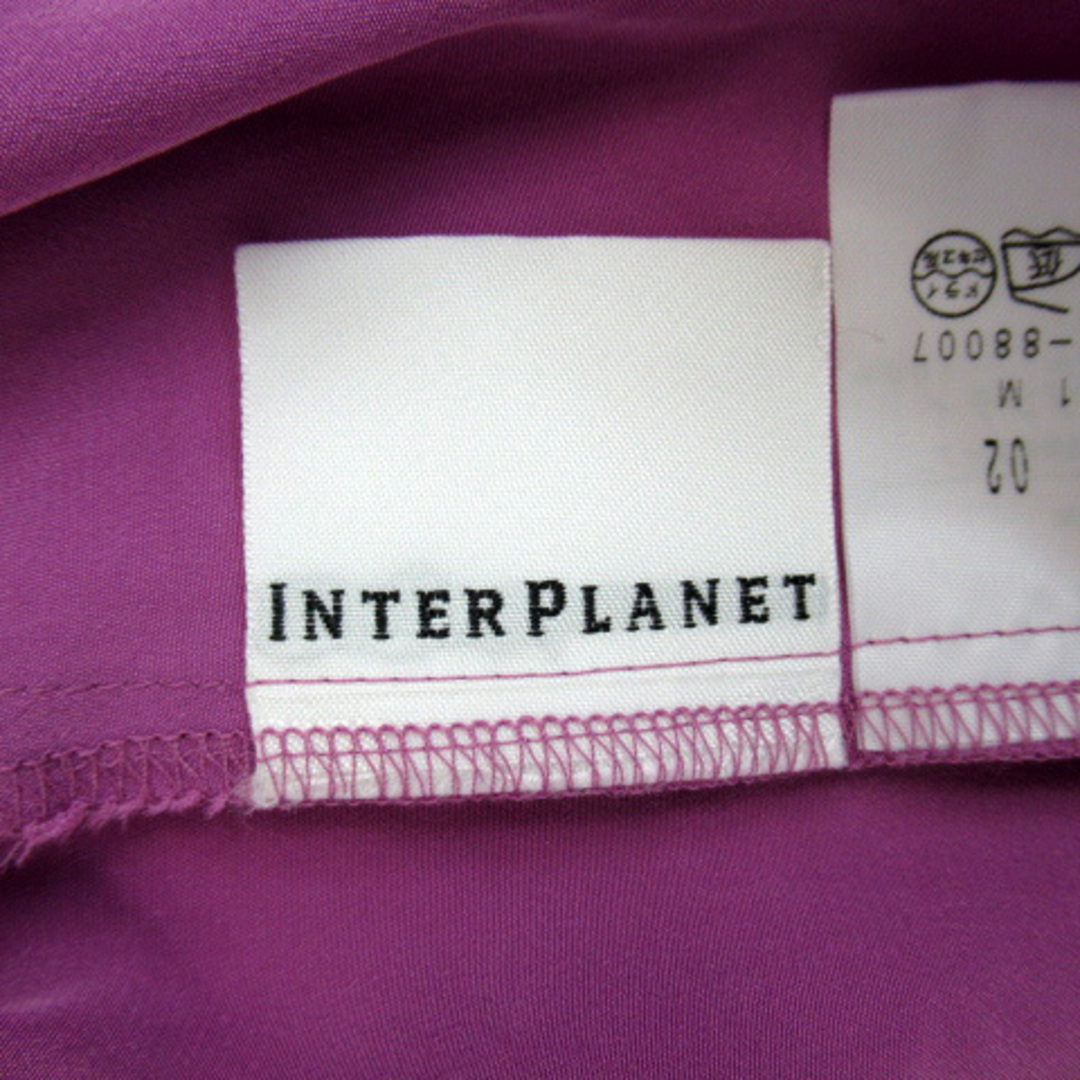 INTERPLANET(インタープラネット)のインタープラネット ブラウス カットソー 長袖 ラウンドネック 2 パープル 紫 レディースのトップス(シャツ/ブラウス(長袖/七分))の商品写真