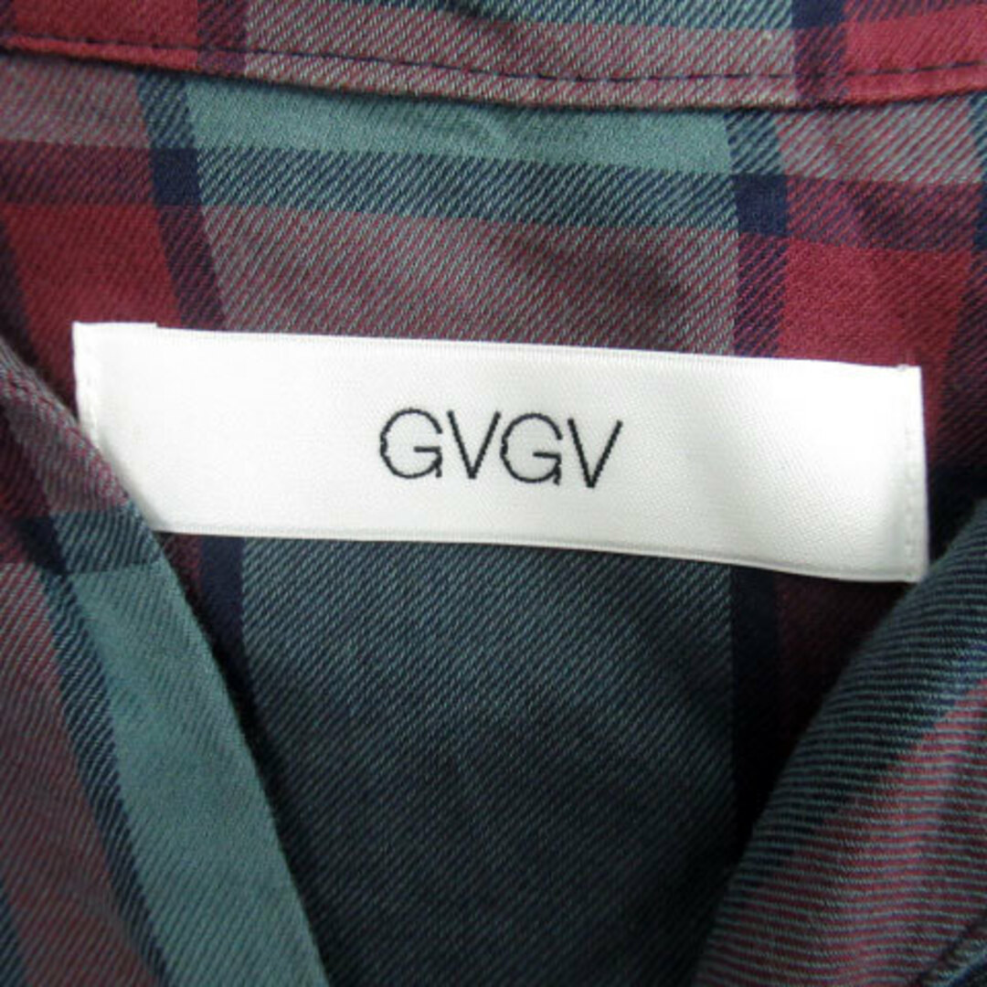 G.V.G.V チュニック ブラウス 長袖 スキッパーカラー チェック柄 36 レディースのトップス(チュニック)の商品写真