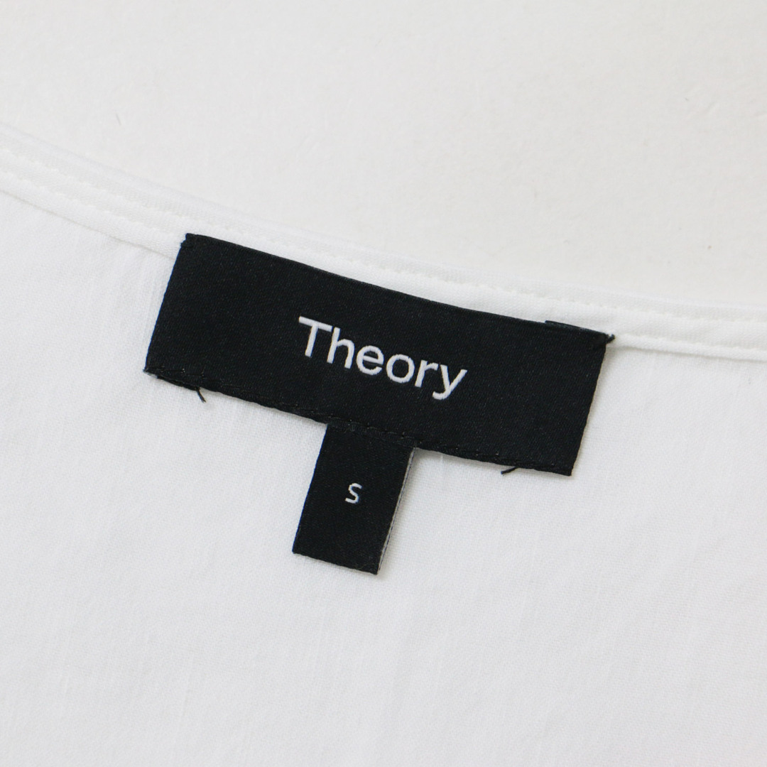 theory(セオリー)のtheory セオリー ブラウス プルオーバー トップス カットソー 22春夏 ホワイト 白 S クルーネック ノースリーブ ストレッチ リネン 麻 レーヨン ポリウレタン 大人女子 きれいめ オフィスカジュアル 無地 ブランド シンプル【レディース】【中古】【美品】 レディースのトップス(シャツ/ブラウス(半袖/袖なし))の商品写真