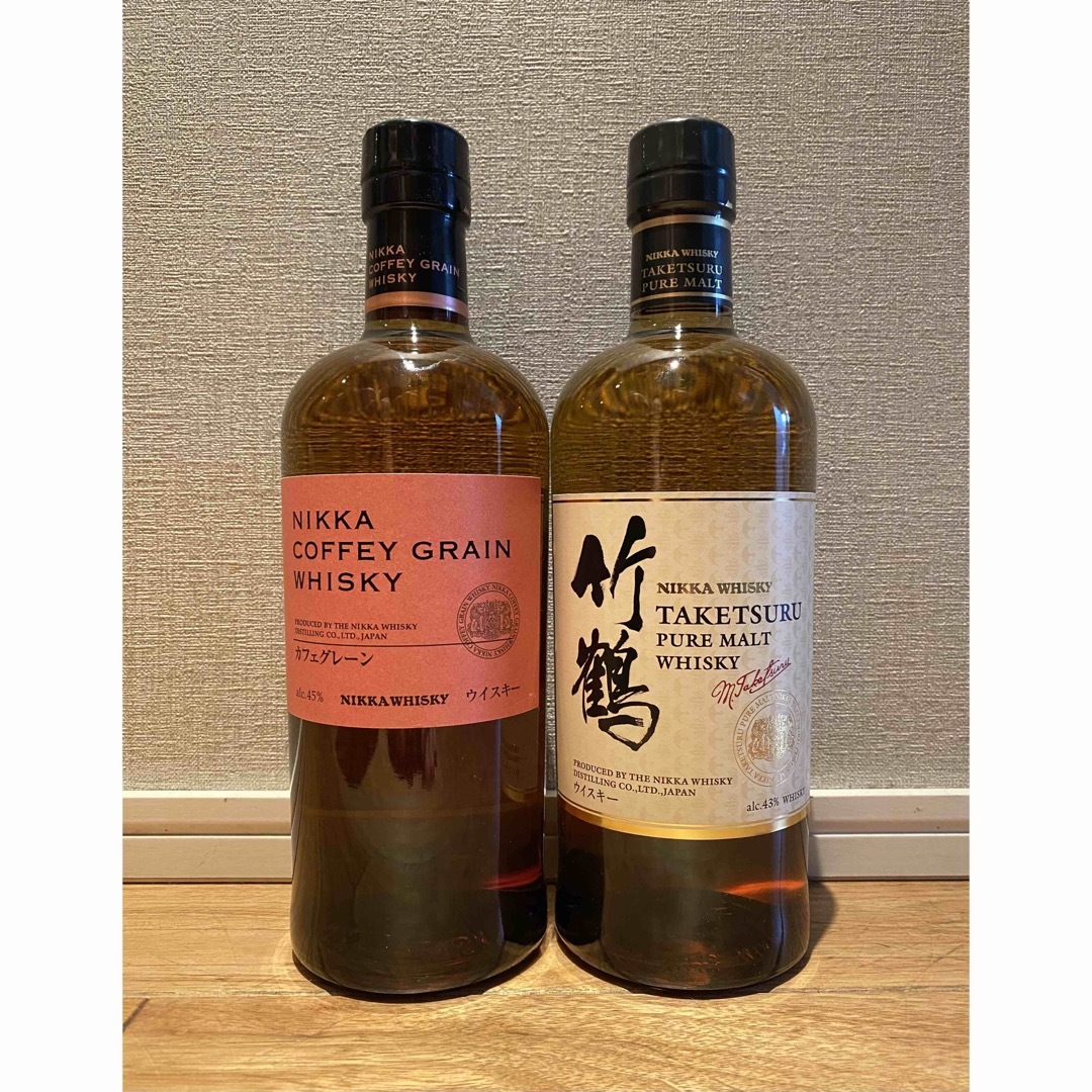 竹鶴 ピュアモルト NIKKA ニッカ カフェグレーン  2本セット 食品/飲料/酒の酒(ウイスキー)の商品写真