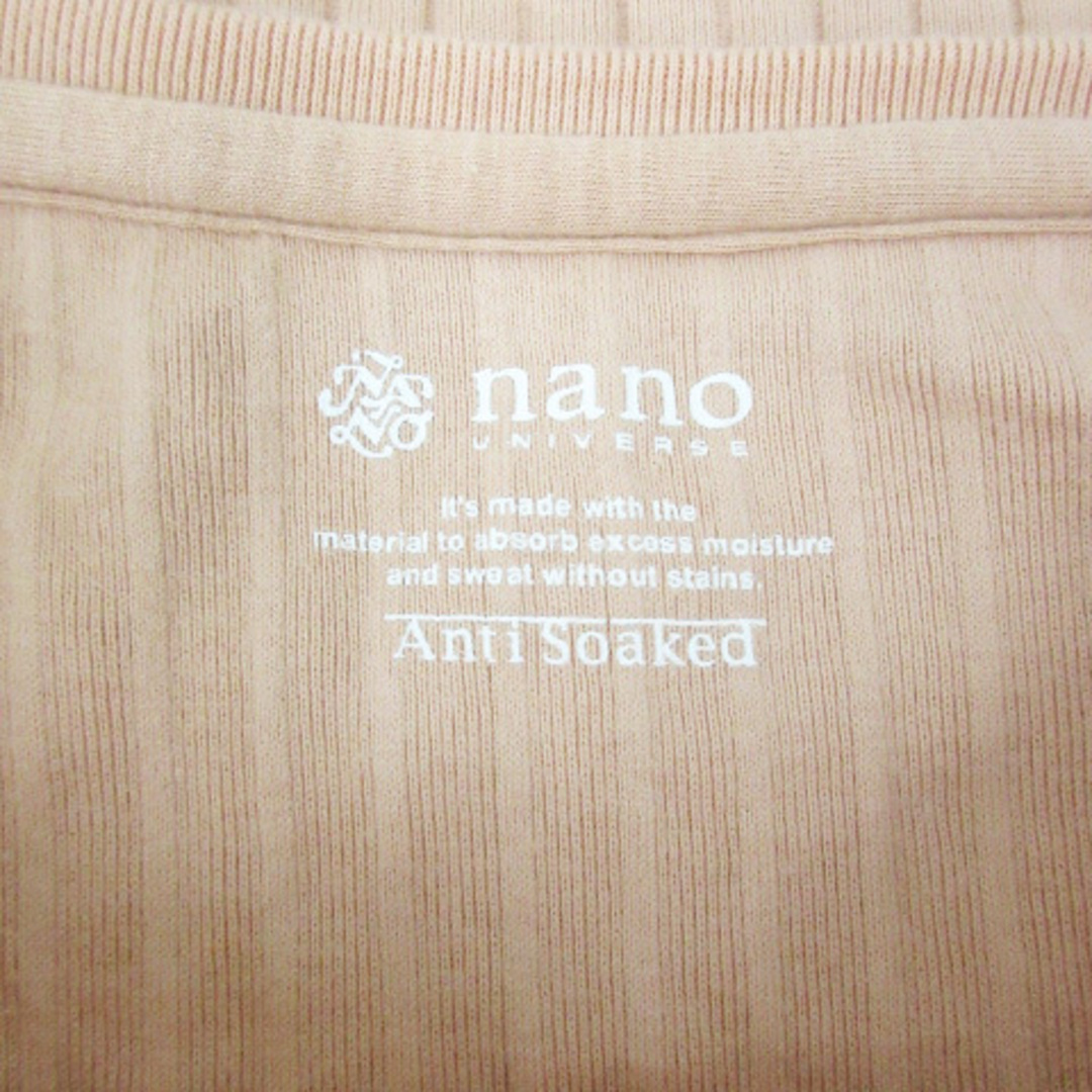 nano・universe(ナノユニバース)のナノユニバース リブニット カットソー 半袖 無地 38 オレンジ /FF36 レディースのトップス(ニット/セーター)の商品写真