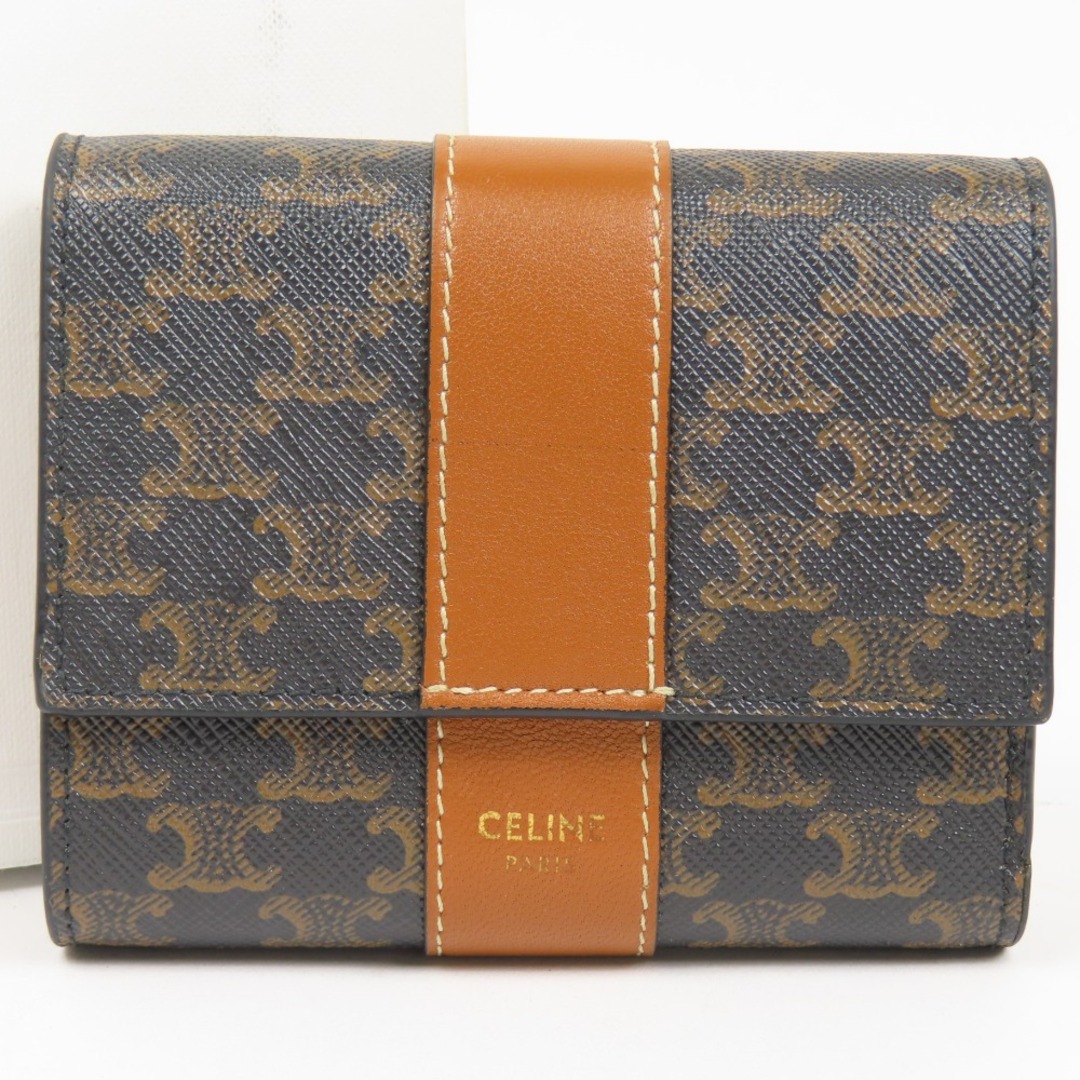 新品同様美品 CELINE セリーヌ トリオンフ トリフォールドウォレット