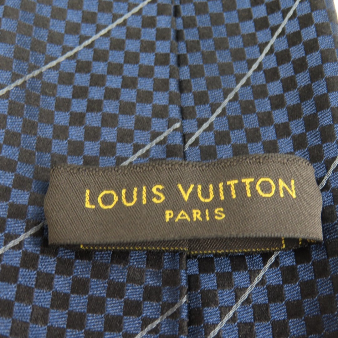 未使用品 LOUIS VUITTON ルイヴィトン スーツ Yシャツ ビジネス 通勤 ネクタイ シルク ネイビー 3