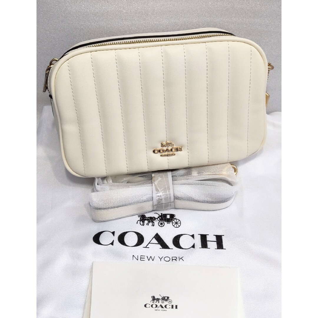 新品 未使用 COACH コーチ ショルダーバック キルティング ホワイトレディース