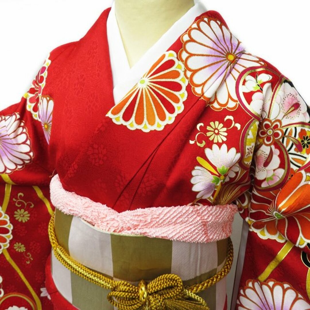 振袖 着物 中古 リサイクル 正絹 袷 金駒刺繍 花模様 菊 梅 地 振袖 着物 中古 リサイクル 正絹 袷 金駒刺繍 花模様 菊 梅 地