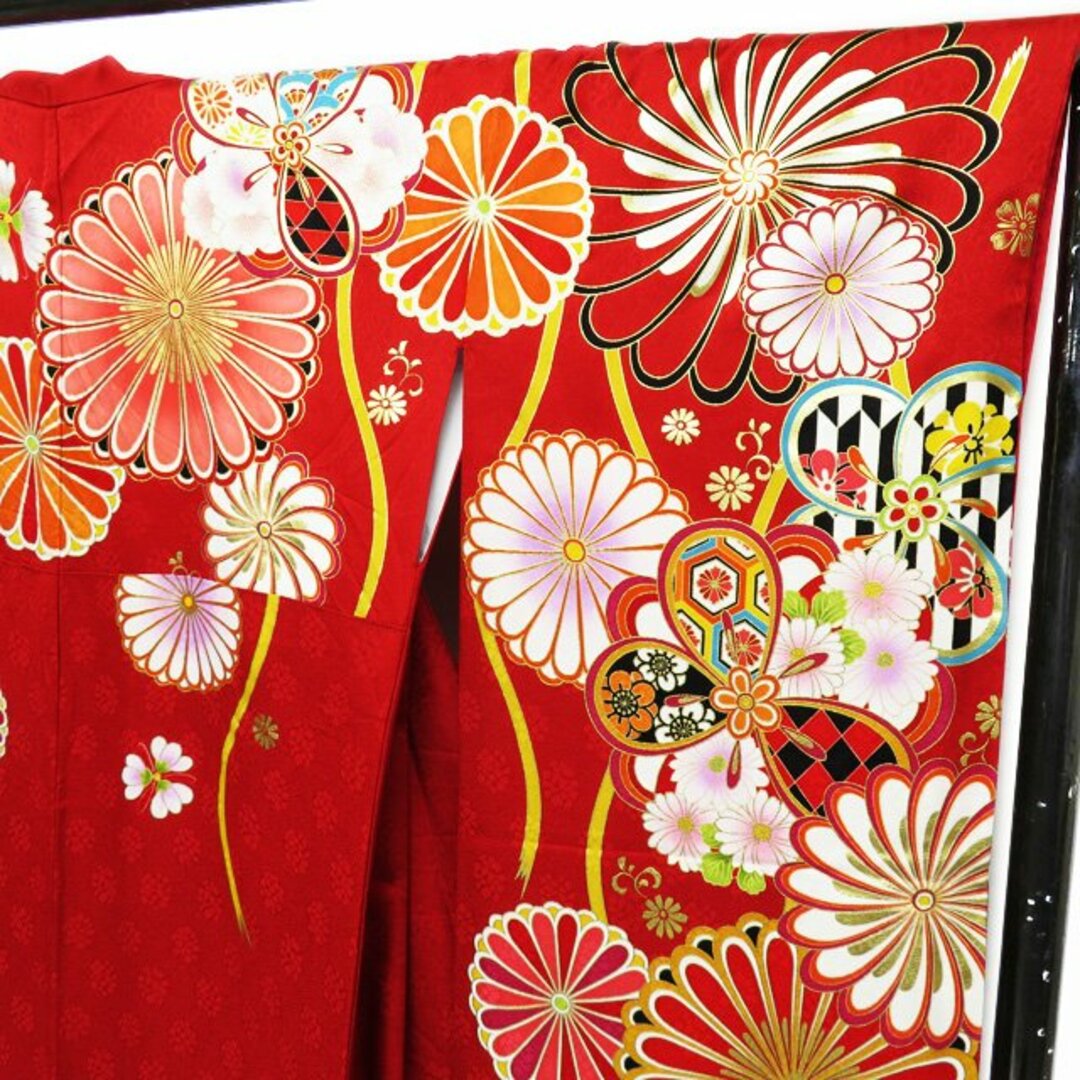 振袖 着物 中古 リサイクル 正絹 袷 金駒刺繍 花模様 菊 梅 地 振袖 着物 中古 リサイクル 正絹 袷 金駒刺繍 花模様 菊 梅 地