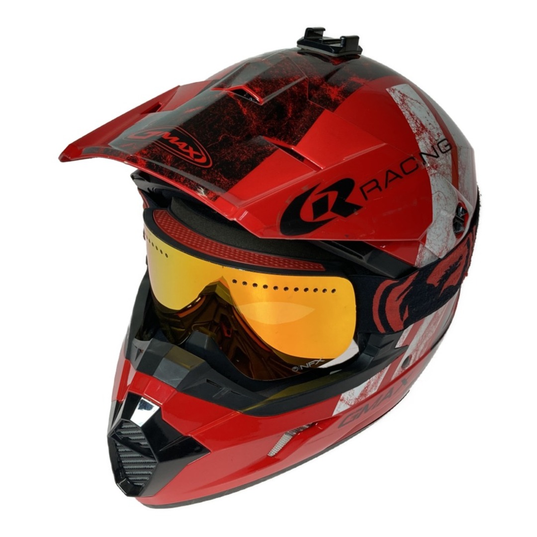 国内初の直営店 ユース Dominant MX-46 GMAX ◎◎ オフロードバイクヘルメット NFXオレンジゴーグル付 XL ヘルメット/シールド