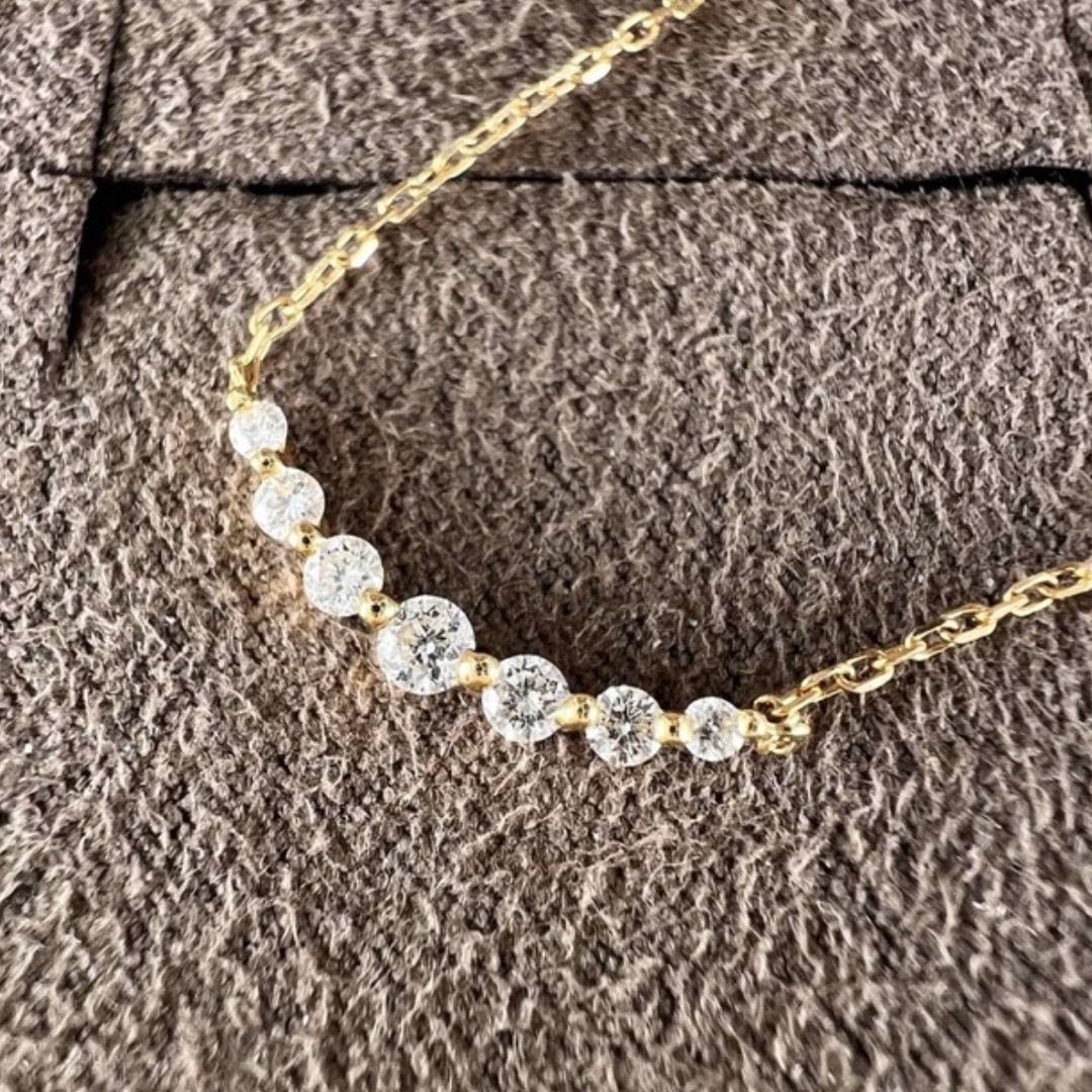 agete　アガット　ダイヤネックレス K18 0.1ct