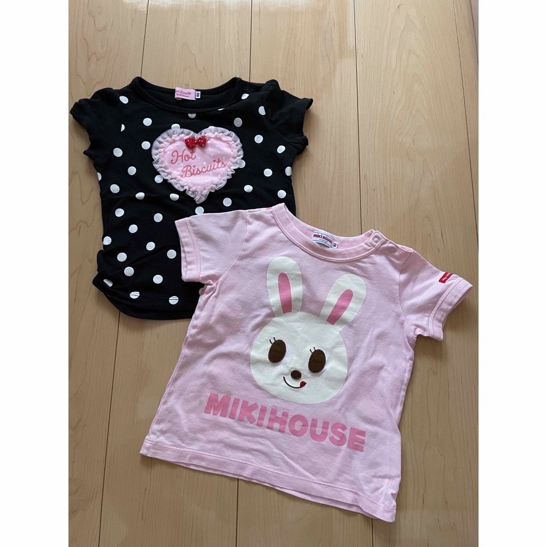 mikihouse(ミキハウス)のミキハウス☆MIKIHOUSE☆Tシャツ☆2枚セット キッズ/ベビー/マタニティのベビー服(~85cm)(Ｔシャツ)の商品写真