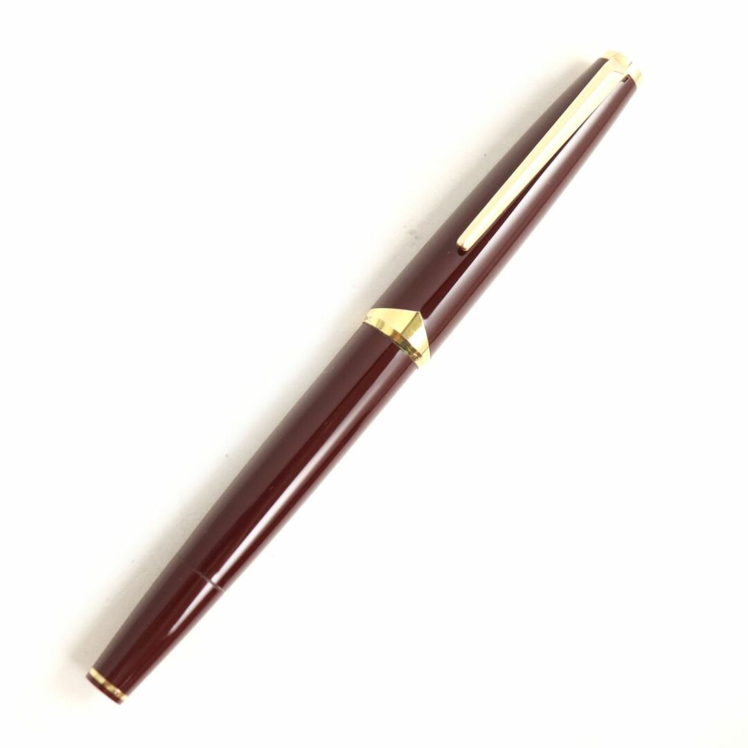 極美品◆MONTBLANC モンブラン マイスターシュテュック No121 ヴィンテージ ホワイトスター ペン先18K EFニブ 万年筆 ボルドー×ゴールド