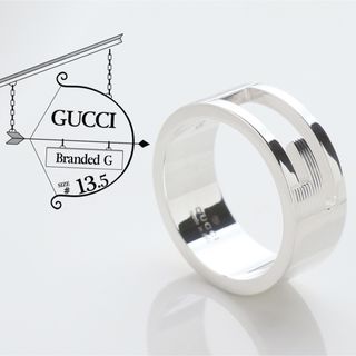 グッチ(Gucci)の極美品 GUCCI グッチ ブランデッドG カットアウト リング 13.5号(リング(指輪))