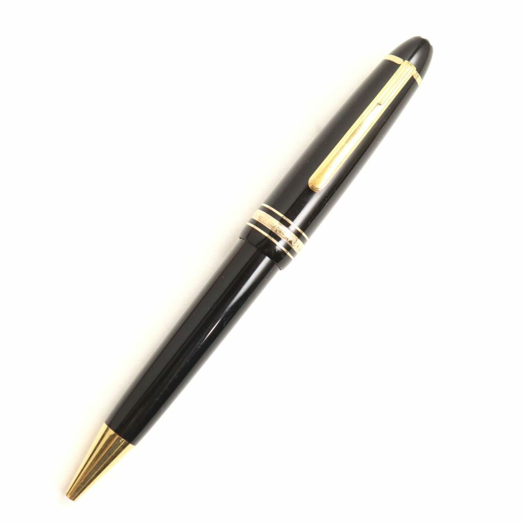 極美品▼MONTBLANC モンブラン マイスターシュテュック ルグラン ホワイトスター ツイスト式 ボールペン 黒×ゴールド ドイツ製 筆記確認◎約145cmグリップ幅