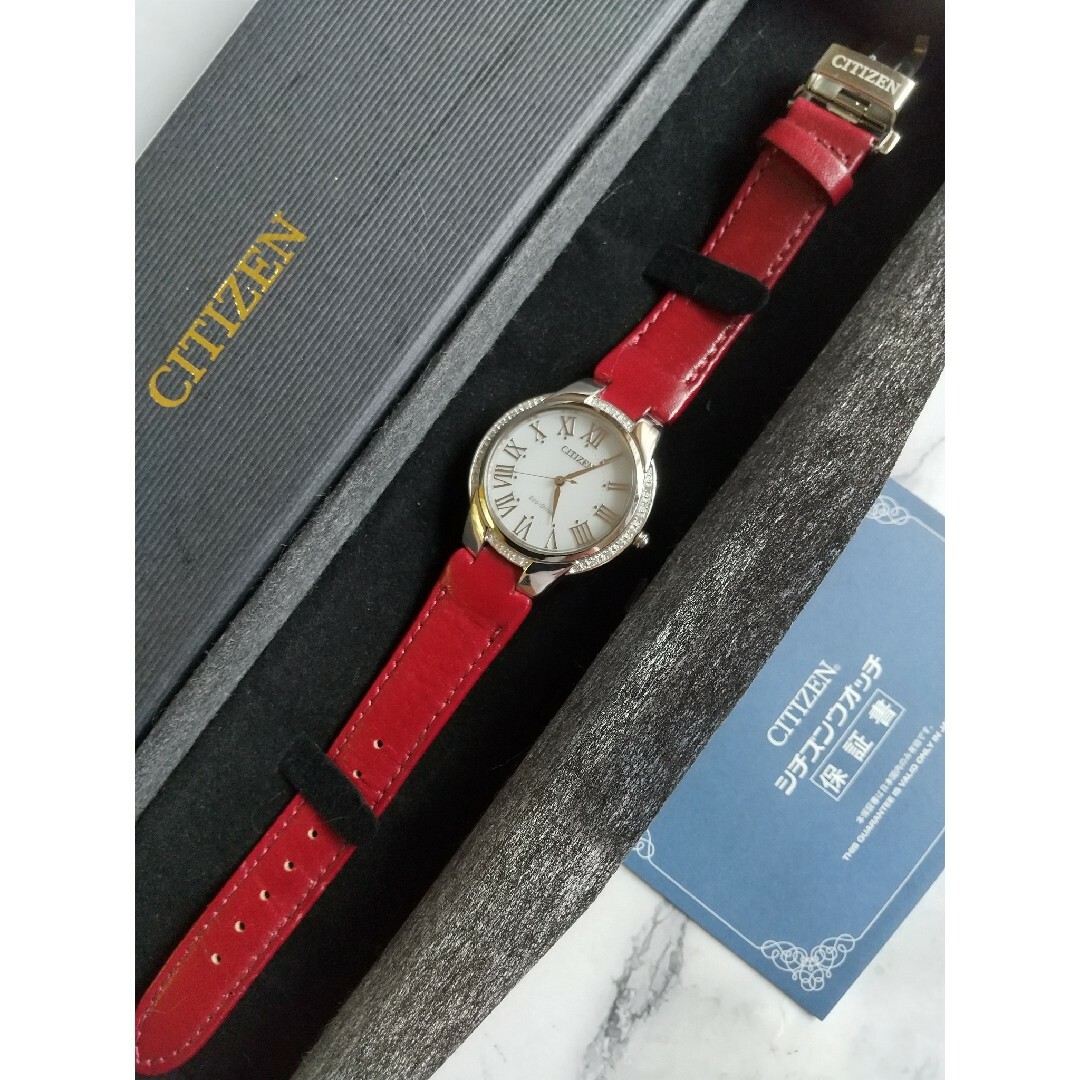 CITIZEN - シチズン eco-drive 美品 スワロフスキー ソーラー