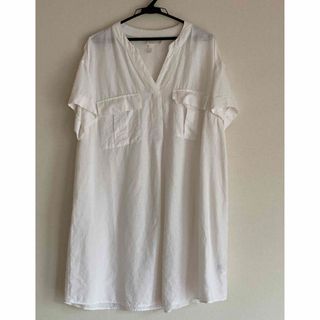 エイチアンドエム(H&M)の📌本日限り📌H &M  【42】リネン　ロングシャツ(シャツ/ブラウス(半袖/袖なし))