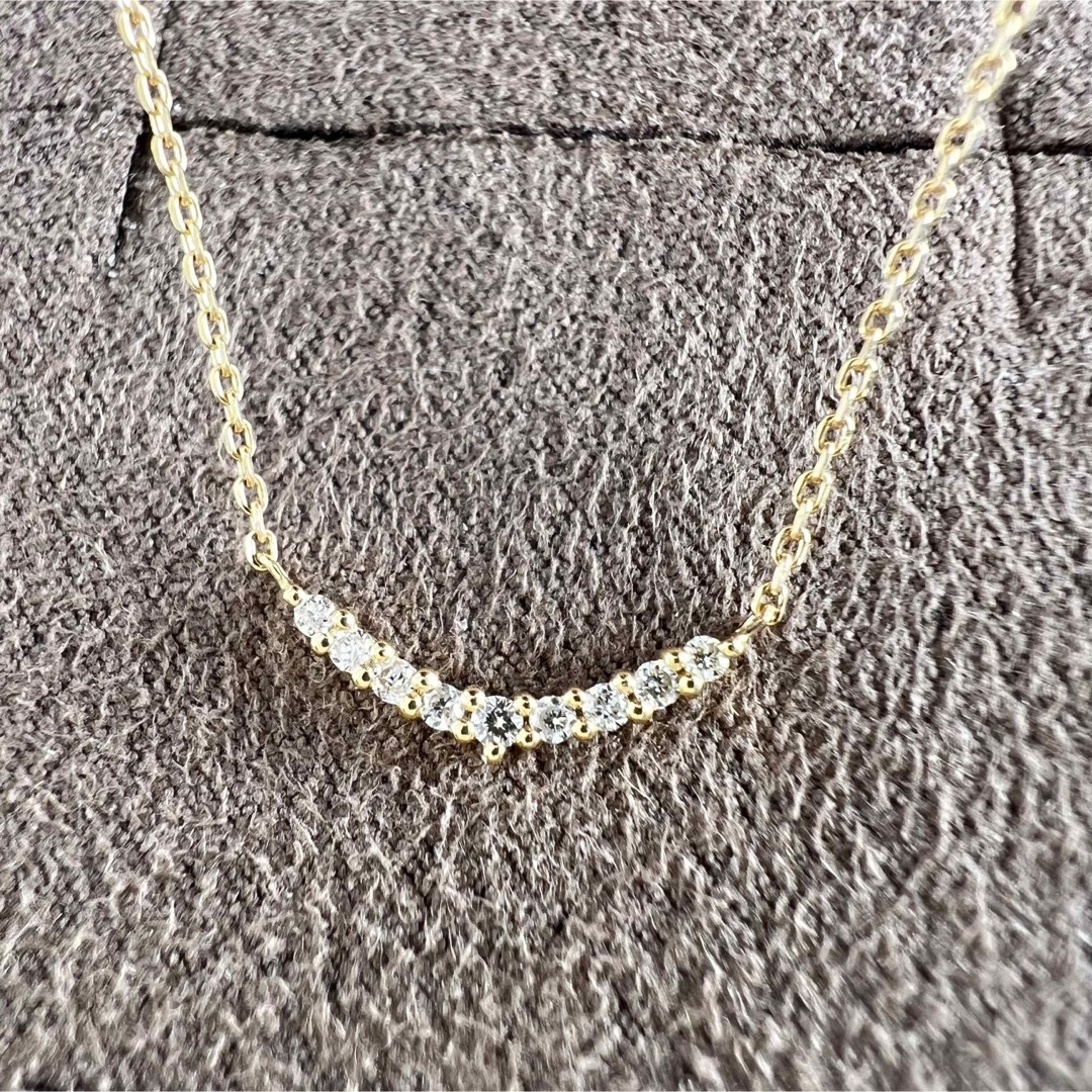 アガット 三日月ネックレス ダイヤモンド agete