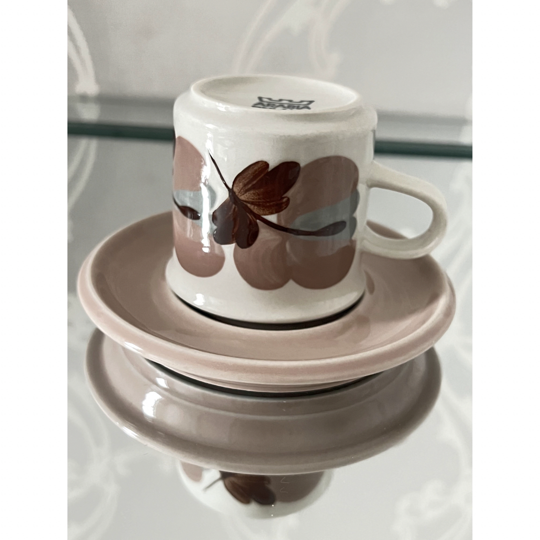 20 美品 アラビア コラーリ KORALLI】 デミタス カップ&ソーサー-