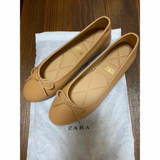 ザラ(ZARA)のZARA リアルレザーバレリーナシューズ　(バレエシューズ)