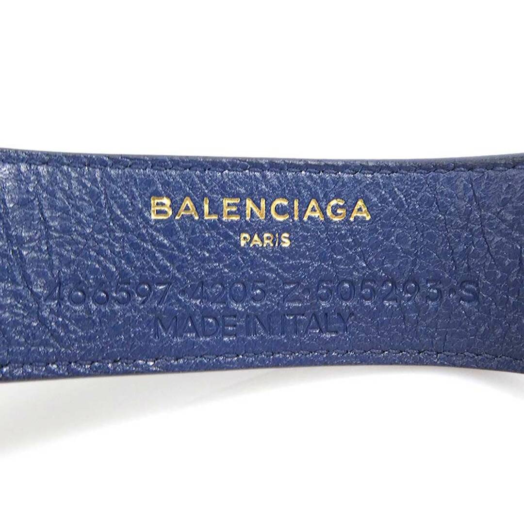 Balenciaga(バレンシアガ)のバレンシアガ BALENCIAGA ブレスレット レザー/メタル ダークブルー/ゴールド レディース 送料無料【中古】 e56049a レディースのアクセサリー(ブレスレット/バングル)の商品写真