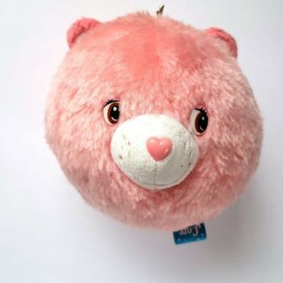 ケアベア(CareBears)のケアベア　ぬいぐるみ　マスコット　レア　ラブアロットベア　球体　ハート　ピンク(キャラクターグッズ)