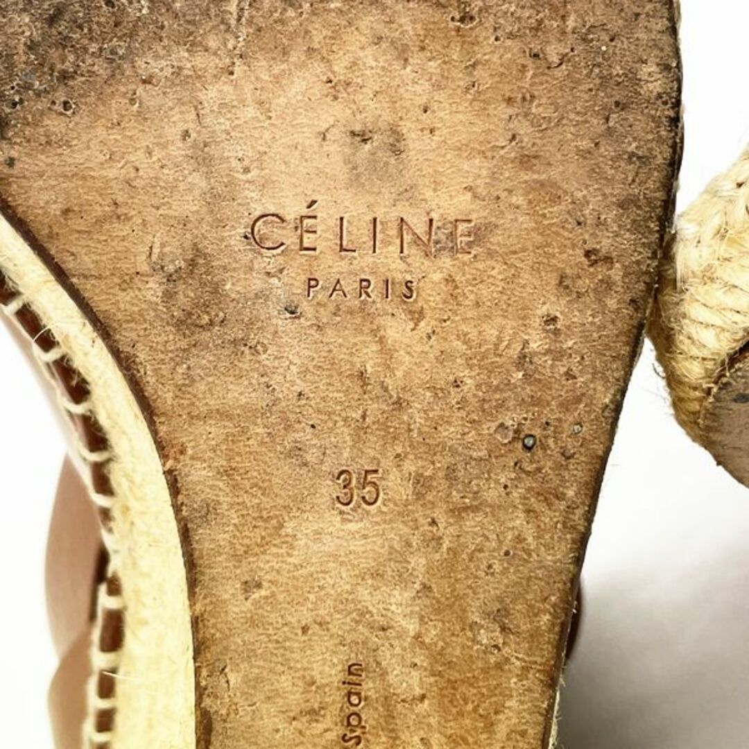 celine(セリーヌ)のCELINE ウエッジ ミュール サンダル サンダル レザー×ウエッジ レディースの靴/シューズ(サンダル)の商品写真