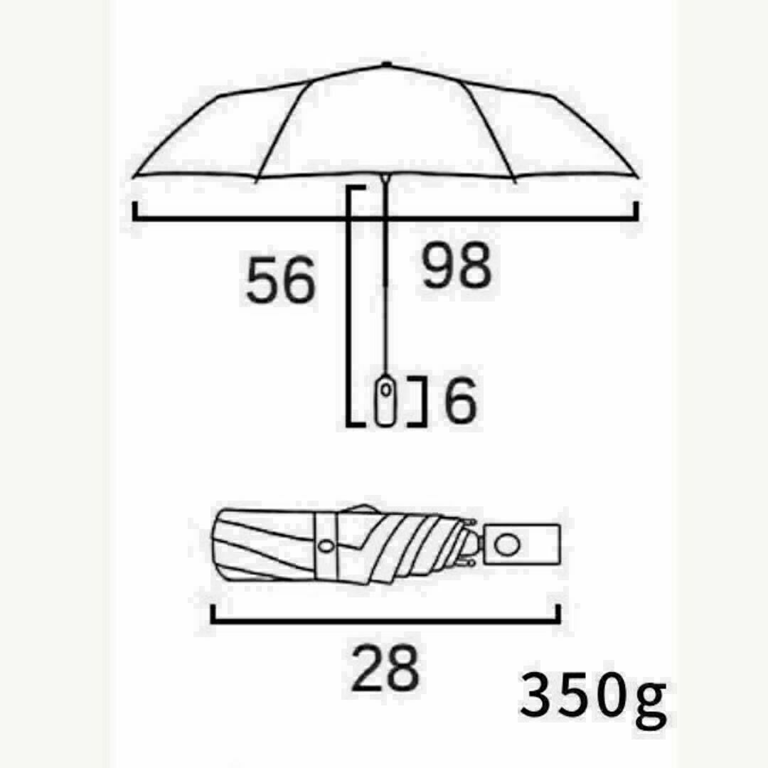 折りたたみ傘 ワンタッチ ホワイト 白　自動開閉 メンズ レディース 晴雨兼用 レディースのファッション小物(傘)の商品写真