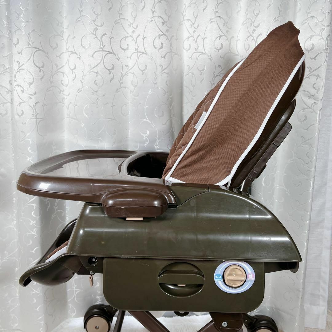 サントスピンク 【美品】カトージ ハイローチェア ブラウン 子育て